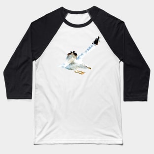 Polygonal Seagull Baseball T-Shirt